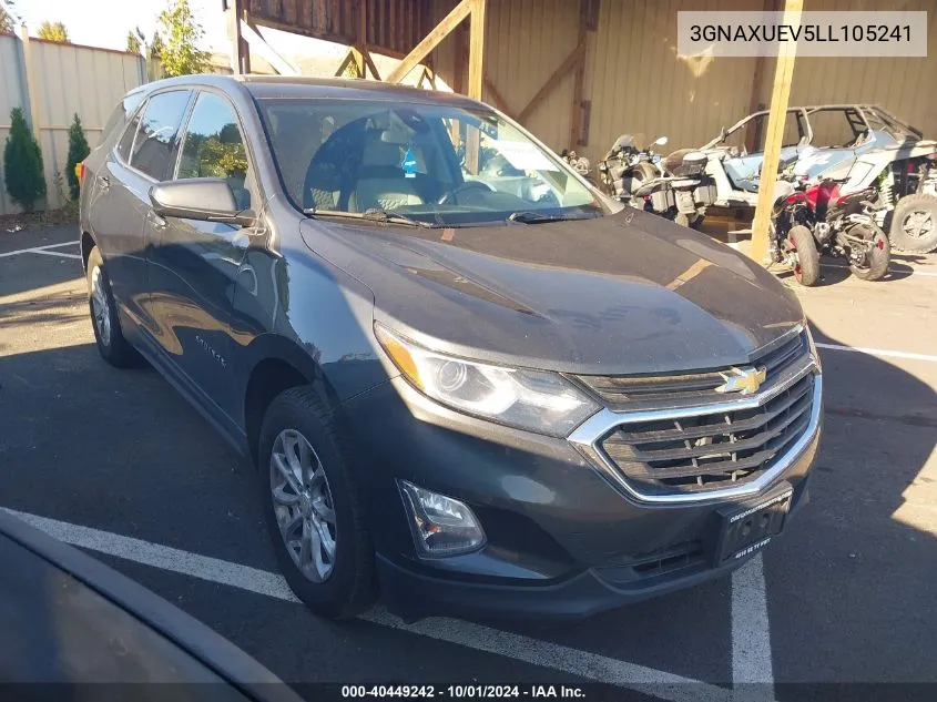 2020 Chevrolet Equinox Lt VIN: 3GNAXUEV5LL105241 Lot: 40449242