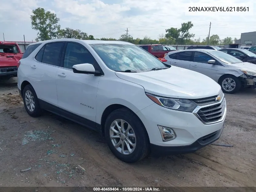 2020 Chevrolet Equinox Fwd Lt 1.5L Turbo VIN: 2GNAXKEV6L6218561 Lot: 40459404