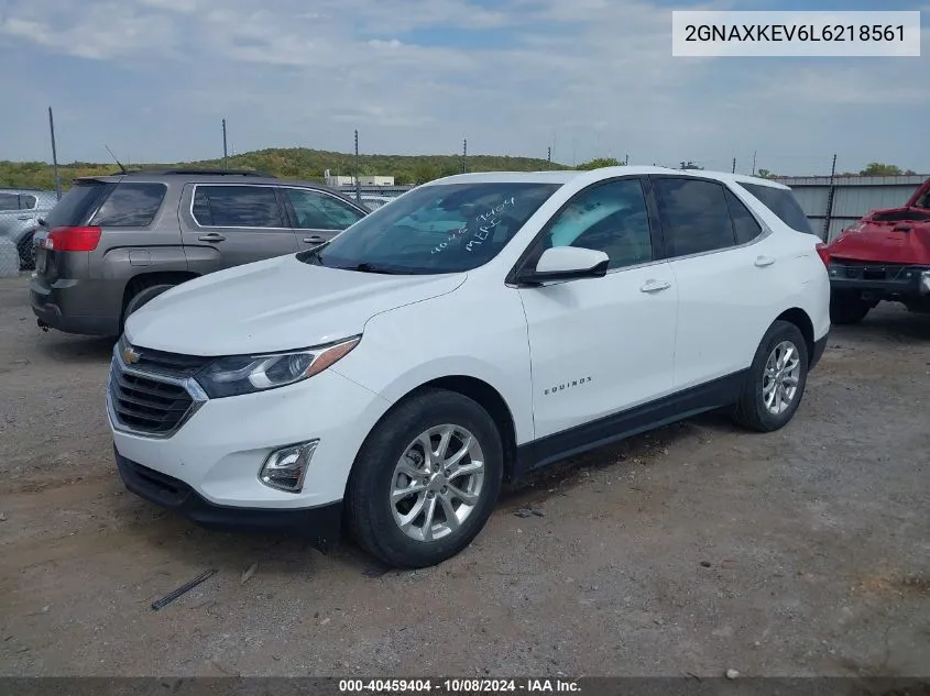 2020 Chevrolet Equinox Fwd Lt 1.5L Turbo VIN: 2GNAXKEV6L6218561 Lot: 40459404