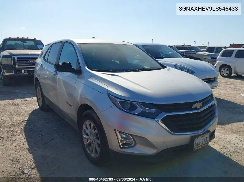 2020 Chevrolet Equinox Fwd Ls VIN: 3GNAXHEV9LS546433 Lot: 40462789