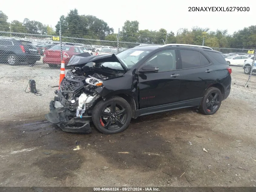 2020 Chevrolet Equinox Awd Premier 2.0L Turbo VIN: 2GNAXYEXXL6279030 Lot: 40468324