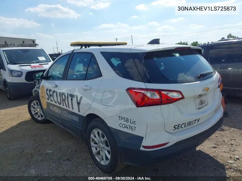 2020 Chevrolet Equinox Fwd Ls VIN: 3GNAXHEV1LS725873 Lot: 40469705