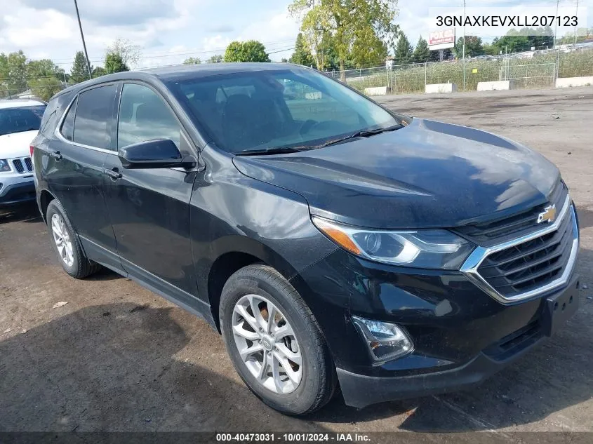 2020 Chevrolet Equinox Fwd Lt 1.5L Turbo VIN: 3GNAXKEVXLL207123 Lot: 40473031