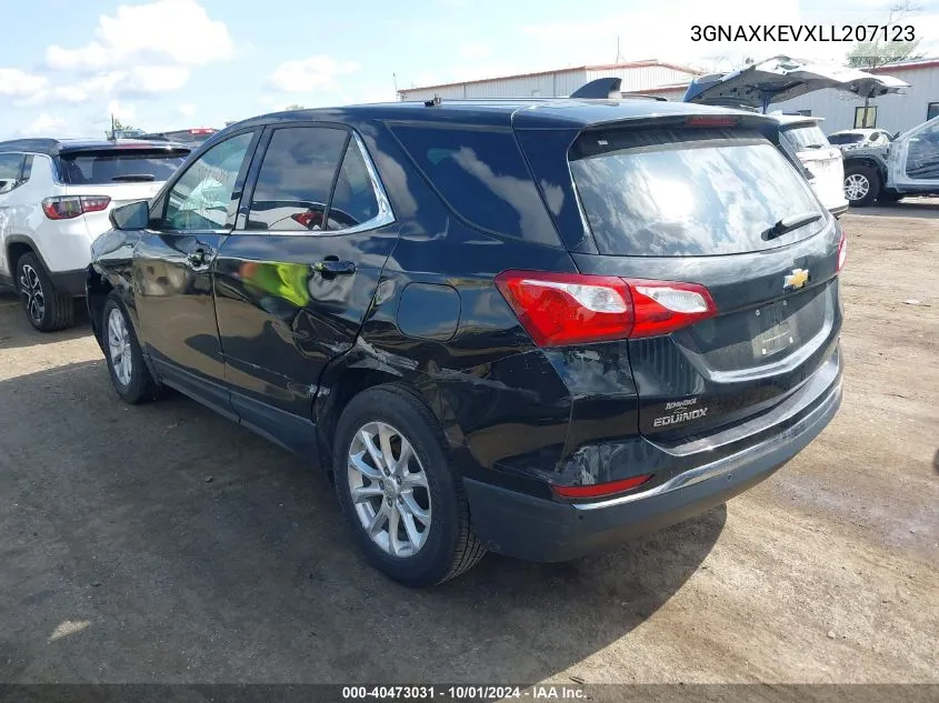 2020 Chevrolet Equinox Fwd Lt 1.5L Turbo VIN: 3GNAXKEVXLL207123 Lot: 40473031