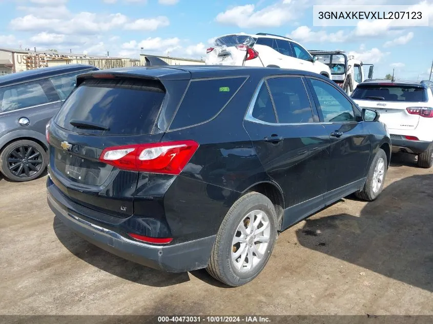 2020 Chevrolet Equinox Fwd Lt 1.5L Turbo VIN: 3GNAXKEVXLL207123 Lot: 40473031