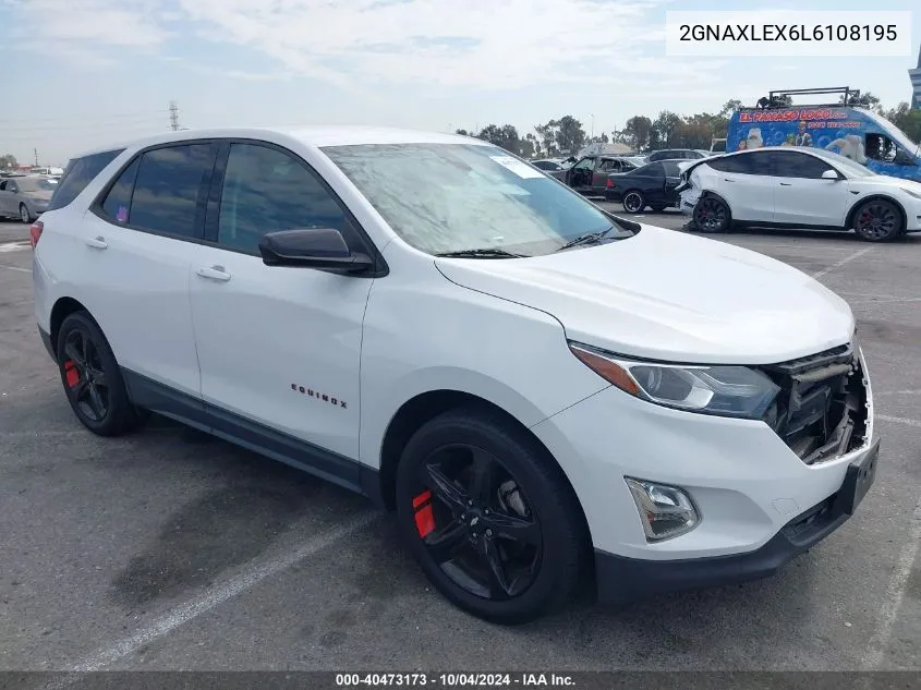 2020 Chevrolet Equinox Fwd Lt 2.0L Turbo VIN: 2GNAXLEX6L6108195 Lot: 40473173