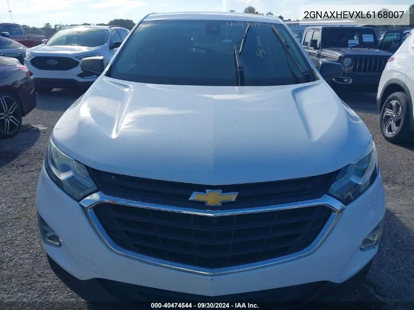 2020 Chevrolet Equinox Fwd Ls VIN: 2GNAXHEVXL6168007 Lot: 40474544