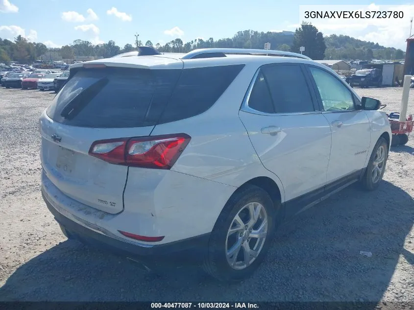 2020 Chevrolet Equinox Awd Lt 2.0L Turbo VIN: 3GNAXVEX6LS723780 Lot: 40477087