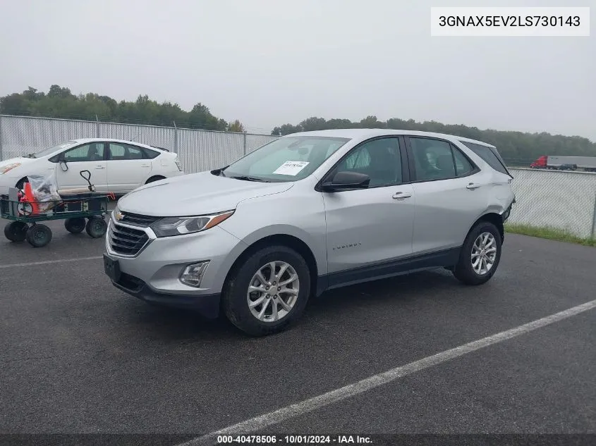 2020 Chevrolet Equinox Awd 1Fl VIN: 3GNAX5EV2LS730143 Lot: 40478506