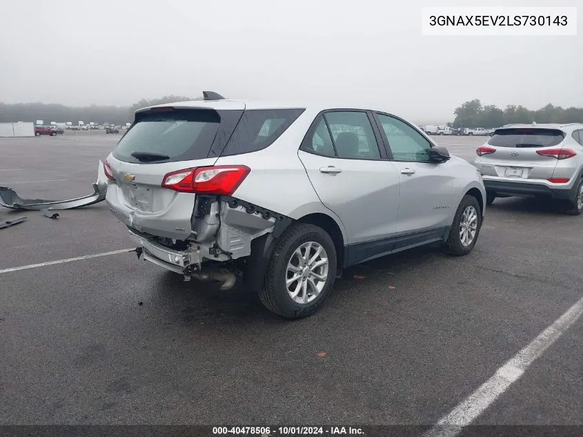 2020 Chevrolet Equinox Awd 1Fl VIN: 3GNAX5EV2LS730143 Lot: 40478506