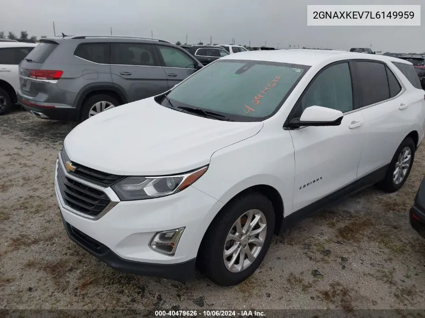 2020 Chevrolet Equinox Lt VIN: 2GNAXKEV7L6149959 Lot: 40479626