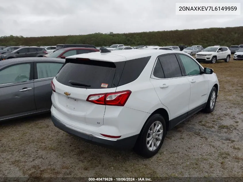 2020 Chevrolet Equinox Lt VIN: 2GNAXKEV7L6149959 Lot: 40479626