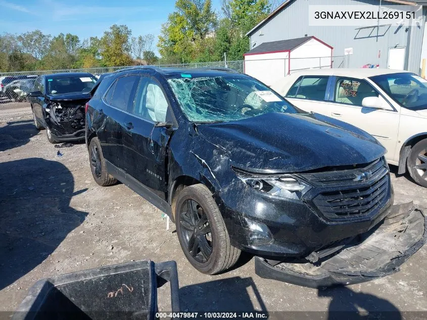 2020 Chevrolet Equinox Awd Lt 2.0L Turbo VIN: 3GNAXVEX2LL269151 Lot: 40479847