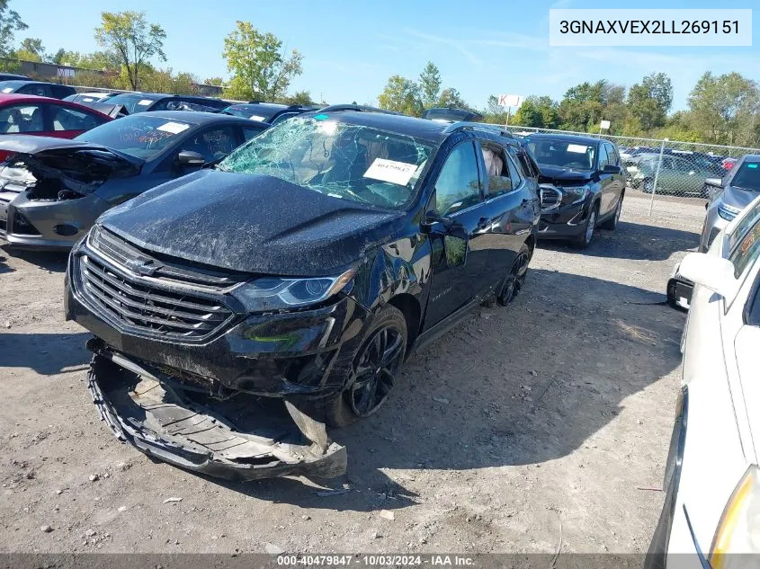 2020 Chevrolet Equinox Awd Lt 2.0L Turbo VIN: 3GNAXVEX2LL269151 Lot: 40479847