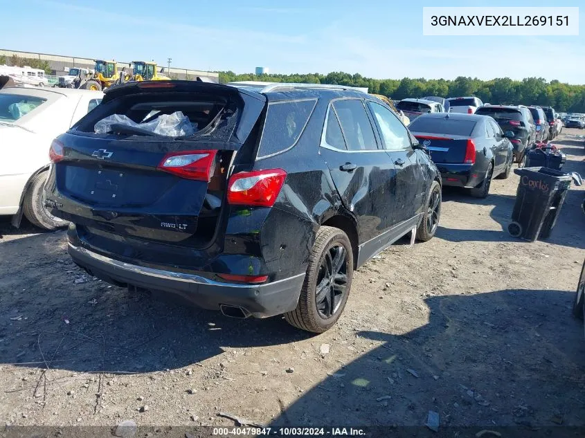 2020 Chevrolet Equinox Awd Lt 2.0L Turbo VIN: 3GNAXVEX2LL269151 Lot: 40479847