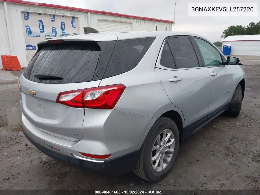 2020 Chevrolet Equinox Fwd Lt 1.5L Turbo VIN: 3GNAXKEV5LL257220 Lot: 40481603