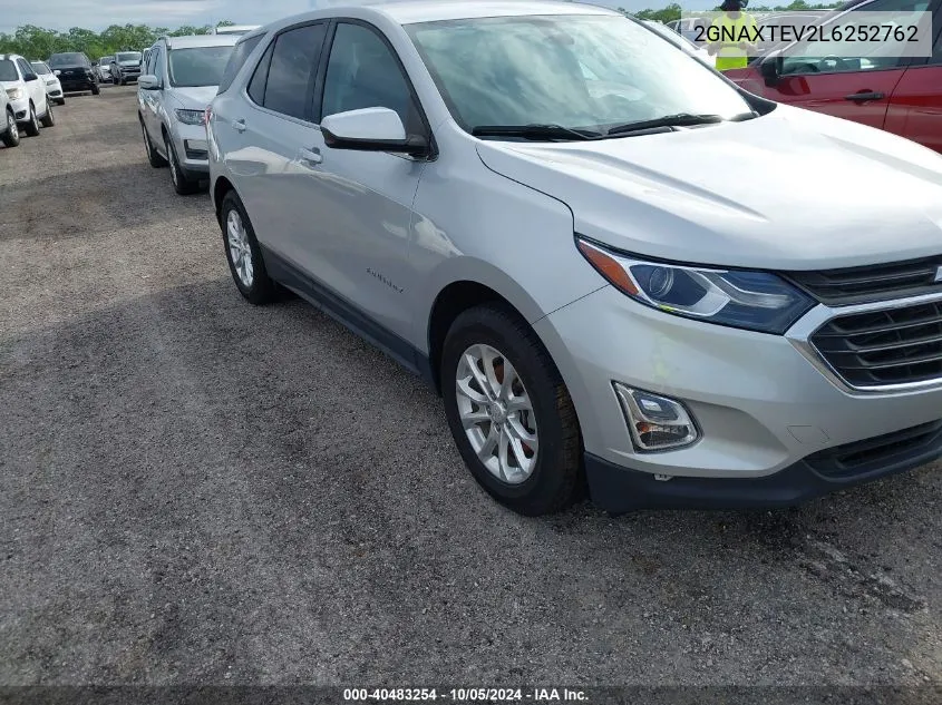 2020 Chevrolet Equinox Lt VIN: 2GNAXTEV2L6252762 Lot: 40483254