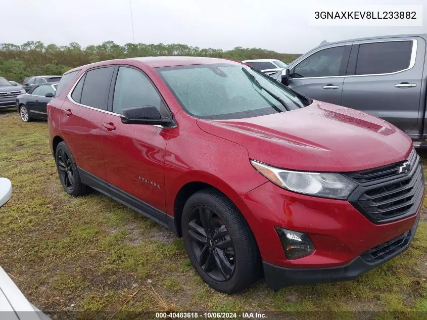 2020 Chevrolet Equinox Lt VIN: 3GNAXKEV8LL233882 Lot: 40483618