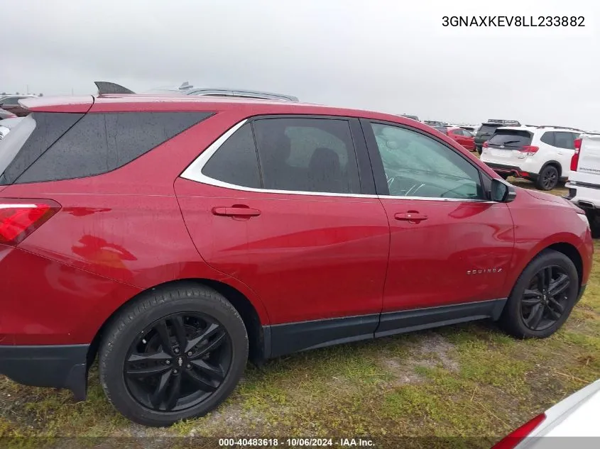 2020 Chevrolet Equinox Lt VIN: 3GNAXKEV8LL233882 Lot: 40483618