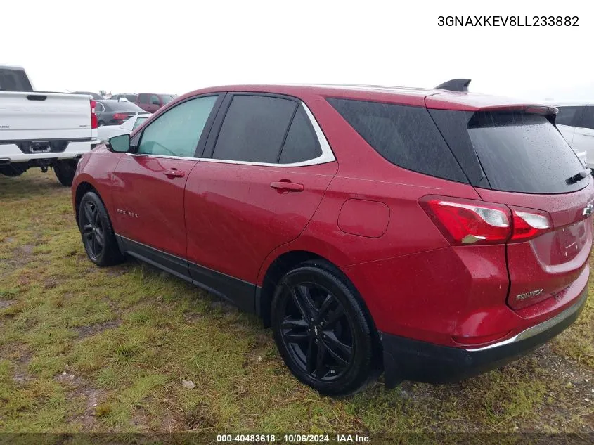 2020 Chevrolet Equinox Lt VIN: 3GNAXKEV8LL233882 Lot: 40483618