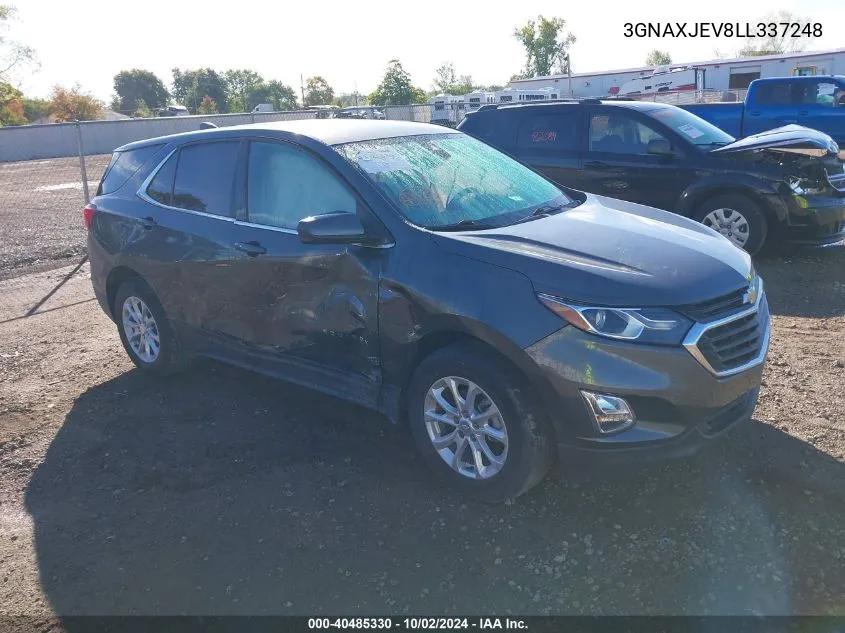 2020 Chevrolet Equinox Fwd 2Fl VIN: 3GNAXJEV8LL337248 Lot: 40485330