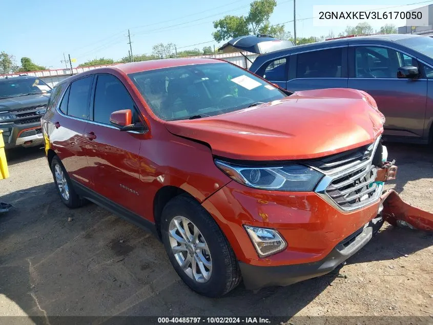 2020 Chevrolet Equinox Fwd Lt 1.5L Turbo VIN: 2GNAXKEV3L6170050 Lot: 40485797