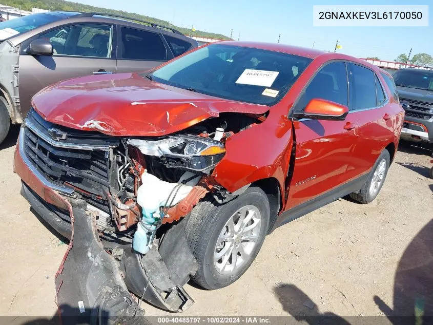 2020 Chevrolet Equinox Fwd Lt 1.5L Turbo VIN: 2GNAXKEV3L6170050 Lot: 40485797