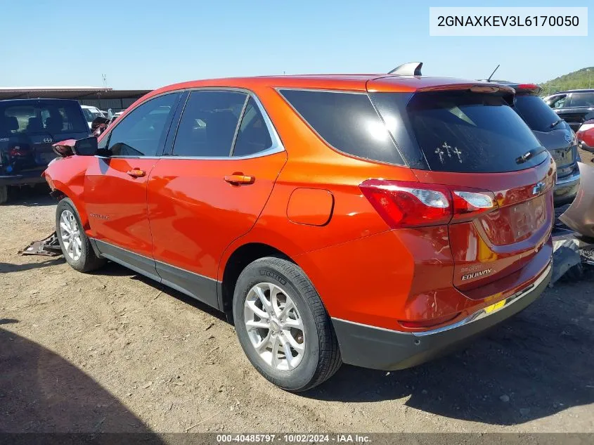 2020 Chevrolet Equinox Fwd Lt 1.5L Turbo VIN: 2GNAXKEV3L6170050 Lot: 40485797