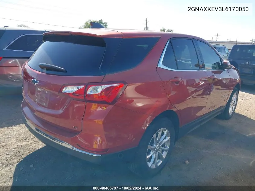 2020 Chevrolet Equinox Fwd Lt 1.5L Turbo VIN: 2GNAXKEV3L6170050 Lot: 40485797