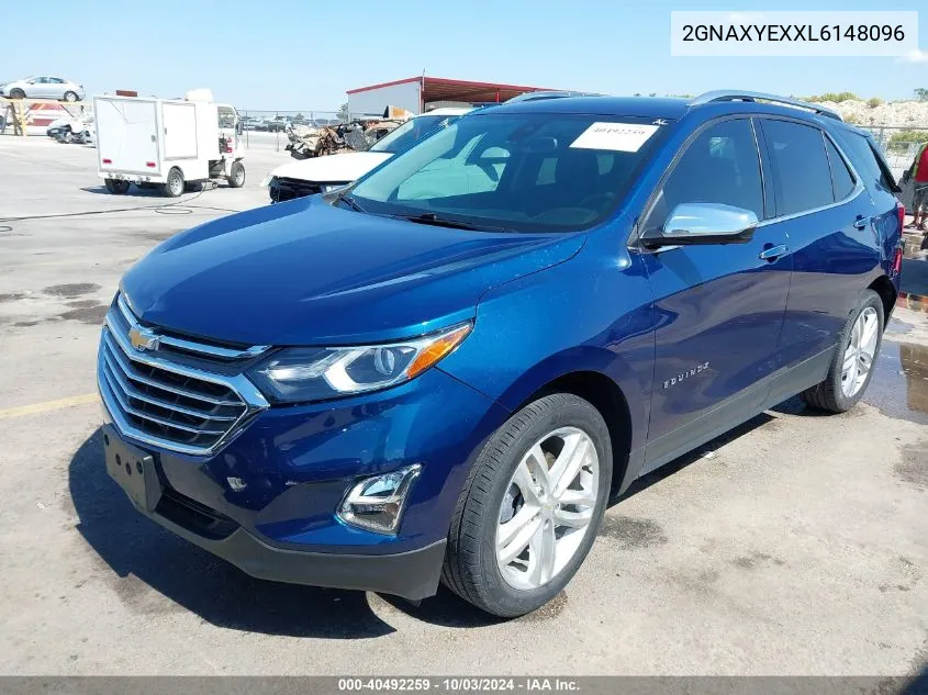 2020 Chevrolet Equinox Awd Premier 2.0L Turbo VIN: 2GNAXYEXXL6148096 Lot: 40492259