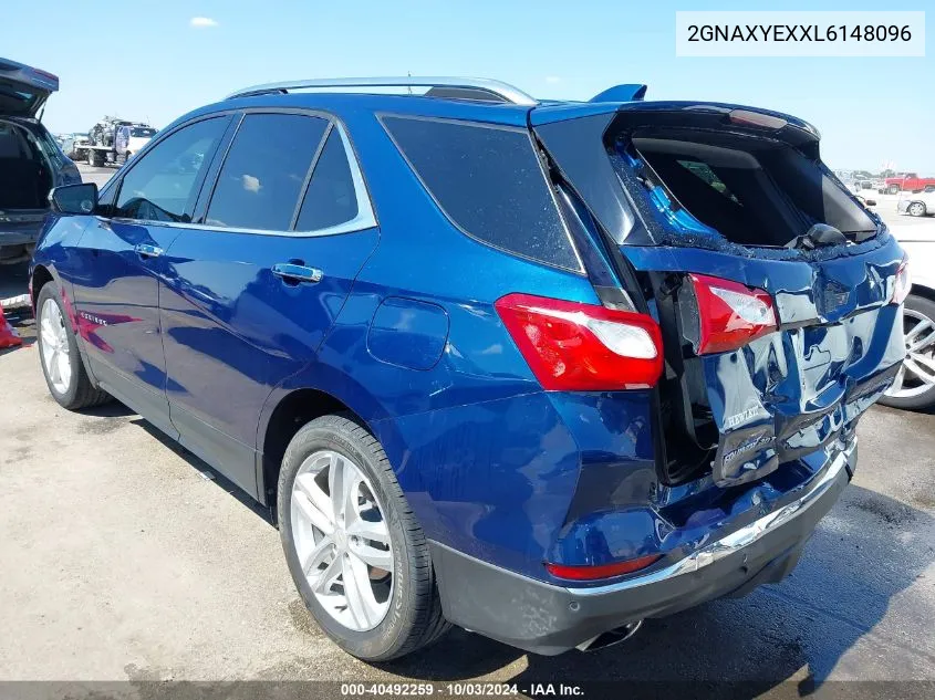 2020 Chevrolet Equinox Awd Premier 2.0L Turbo VIN: 2GNAXYEXXL6148096 Lot: 40492259