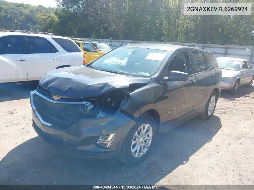 2020 Chevrolet Equinox Fwd Lt 1.5L Turbo VIN: 2GNAXKEV7L6269924 Lot: 40494544