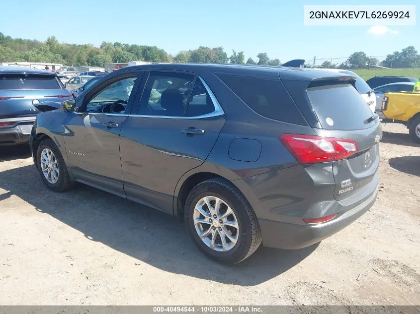 2020 Chevrolet Equinox Fwd Lt 1.5L Turbo VIN: 2GNAXKEV7L6269924 Lot: 40494544