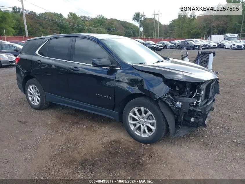 2020 Chevrolet Equinox Fwd Lt 1.5L Turbo VIN: 3GNAXKEV4LL257595 Lot: 40495677