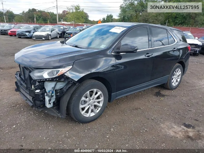 2020 Chevrolet Equinox Fwd Lt 1.5L Turbo VIN: 3GNAXKEV4LL257595 Lot: 40495677