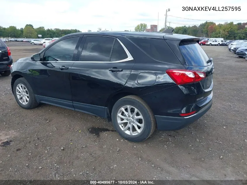 2020 Chevrolet Equinox Fwd Lt 1.5L Turbo VIN: 3GNAXKEV4LL257595 Lot: 40495677