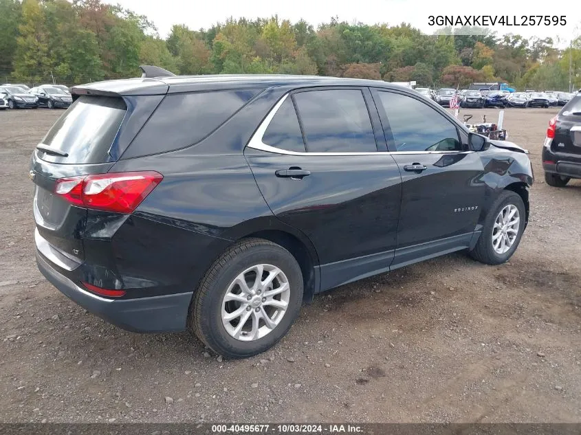 2020 Chevrolet Equinox Fwd Lt 1.5L Turbo VIN: 3GNAXKEV4LL257595 Lot: 40495677