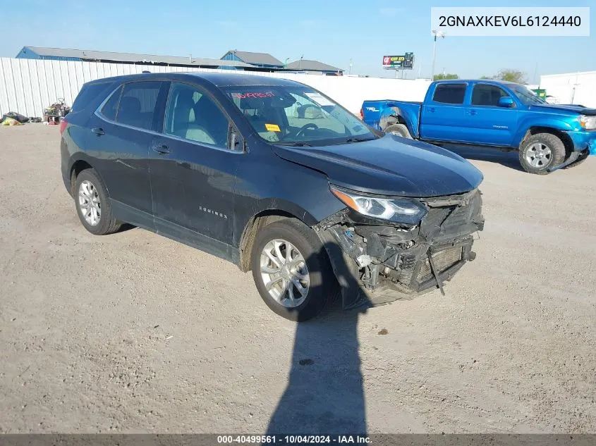 2020 Chevrolet Equinox Fwd Lt 1.5L Turbo VIN: 2GNAXKEV6L6124440 Lot: 40499561