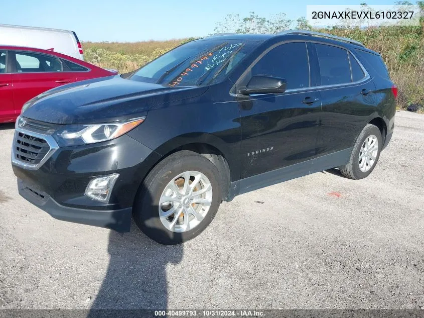 2020 Chevrolet Equinox Fwd Lt 1.5L Turbo VIN: 2GNAXKEVXL6102327 Lot: 40499793