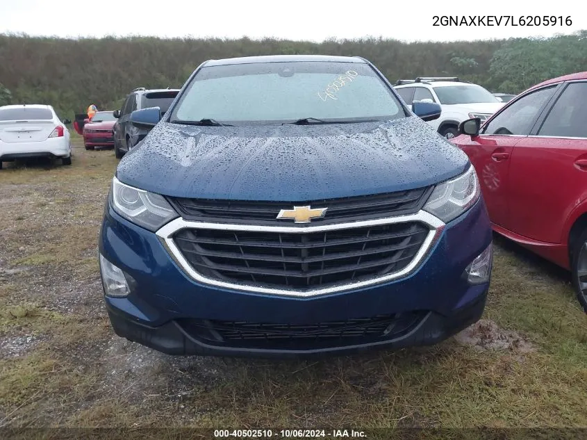 2020 Chevrolet Equinox Lt VIN: 2GNAXKEV7L6205916 Lot: 40502510