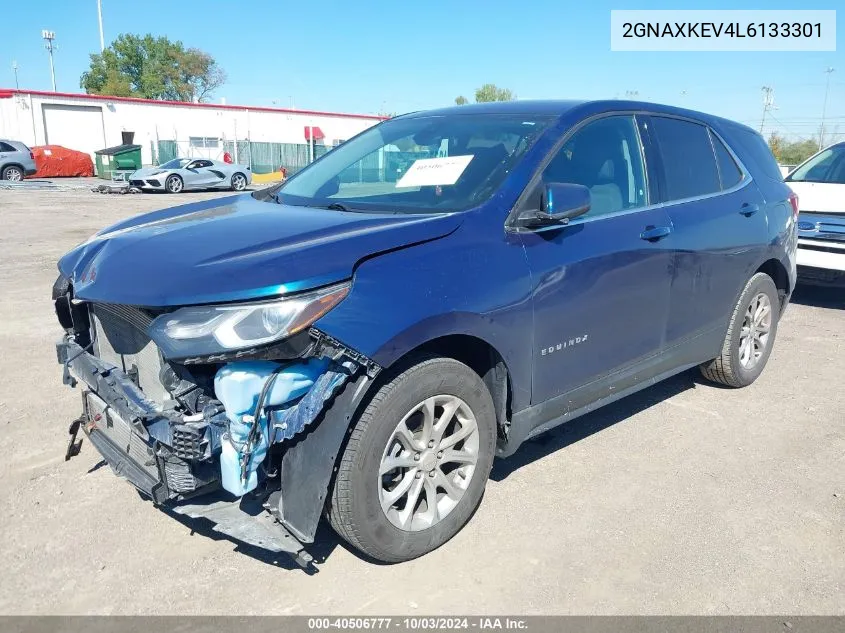 2020 Chevrolet Equinox Fwd Lt 1.5L Turbo VIN: 2GNAXKEV4L6133301 Lot: 40506777