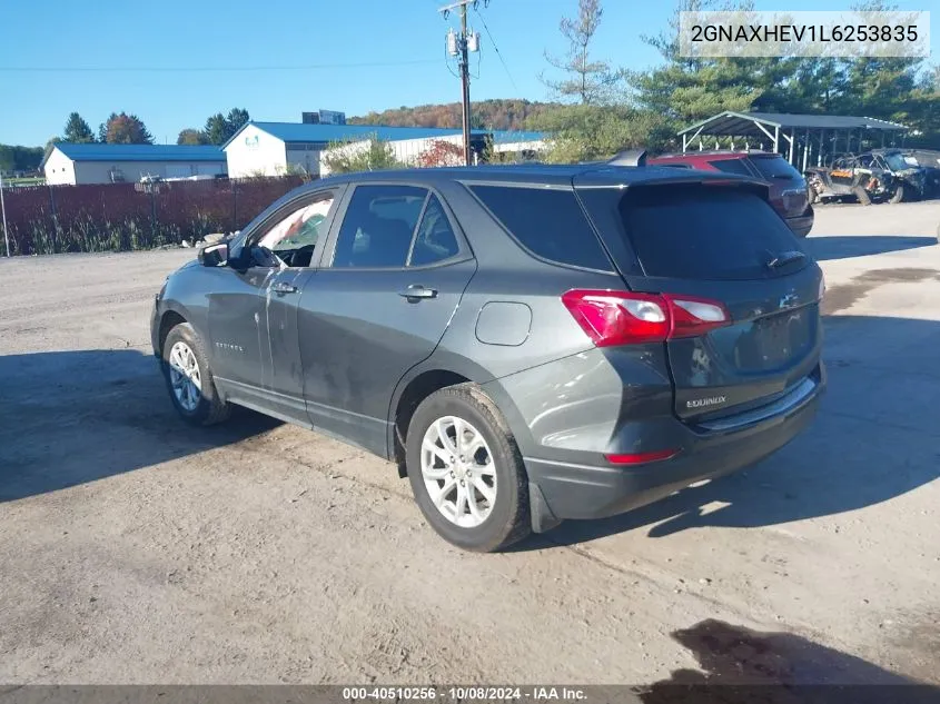 2020 Chevrolet Equinox Ls VIN: 2GNAXHEV1L6253835 Lot: 40510256