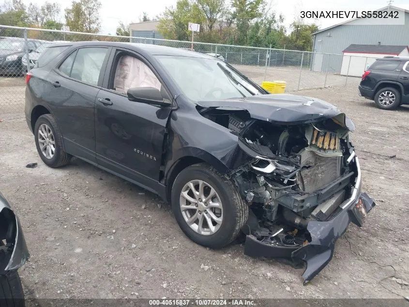 2020 Chevrolet Equinox Ls VIN: 3GNAXHEV7LS558242 Lot: 40515837