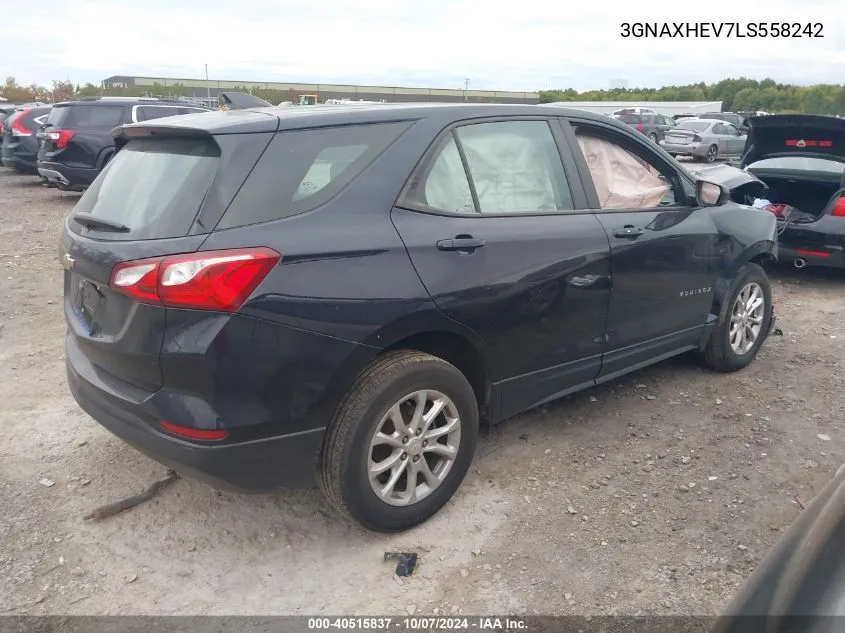 2020 Chevrolet Equinox Ls VIN: 3GNAXHEV7LS558242 Lot: 40515837