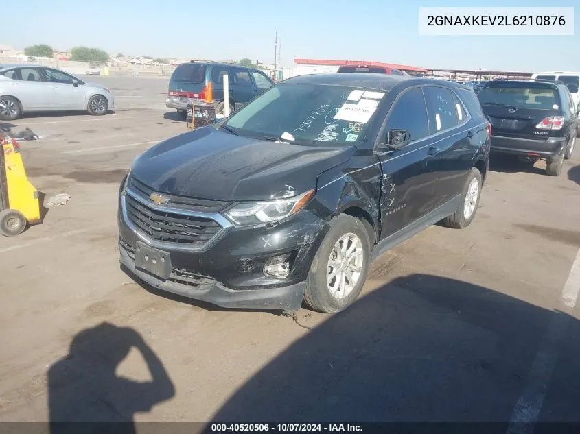 2020 Chevrolet Equinox Lt VIN: 2GNAXKEV2L6210876 Lot: 40520506