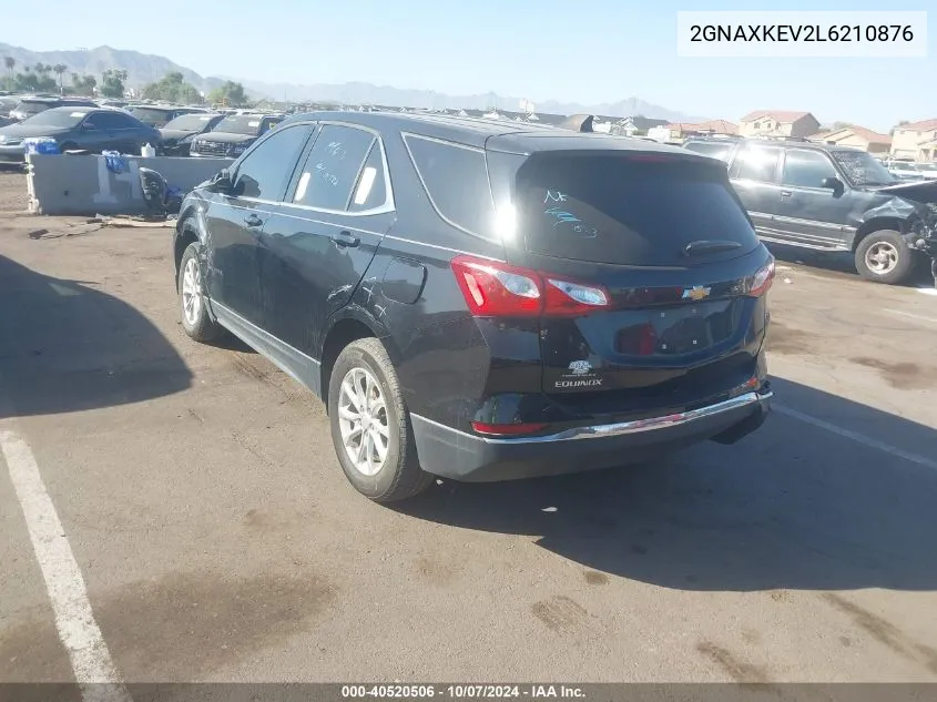 2020 Chevrolet Equinox Lt VIN: 2GNAXKEV2L6210876 Lot: 40520506