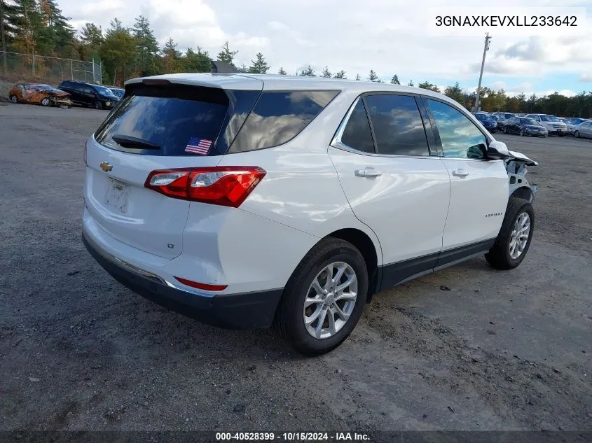 2020 Chevrolet Equinox Fwd Lt 1.5L Turbo VIN: 3GNAXKEVXLL233642 Lot: 40528399