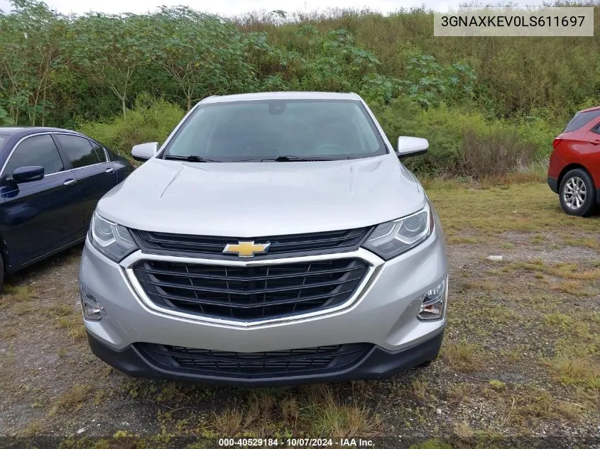 2020 Chevrolet Equinox Lt VIN: 3GNAXKEV0LS611697 Lot: 40529184