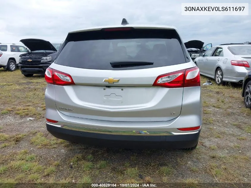 2020 Chevrolet Equinox Lt VIN: 3GNAXKEV0LS611697 Lot: 40529184