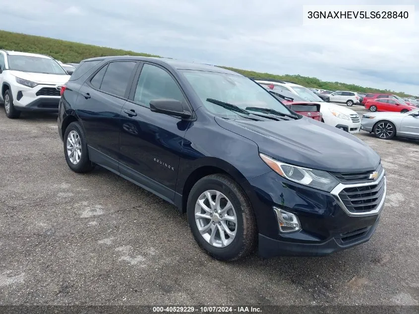 2020 Chevrolet Equinox Fwd Ls VIN: 3GNAXHEV5LS628840 Lot: 40529229